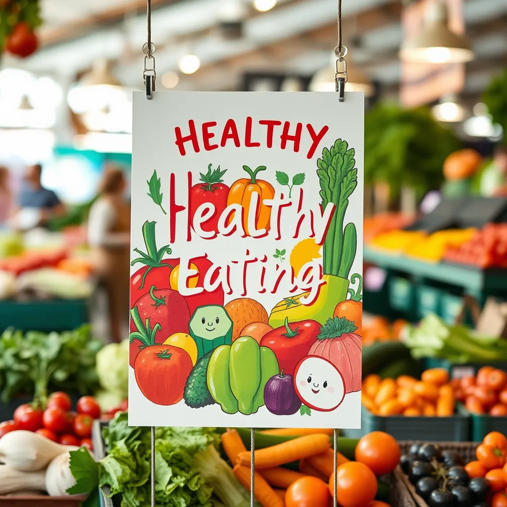 Promowanie zdrowego odżywiania za pomocą plakatu