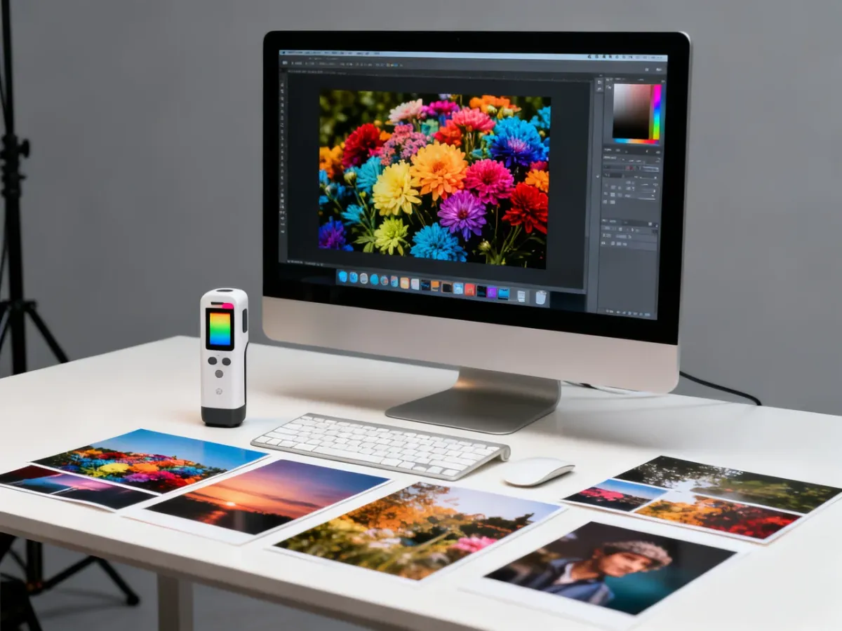 Stanowisko fotograficzne po kalibracji monitora